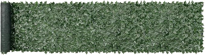VEVOR Artificial Ivy Privacy Fence Screen, 39 x 198 in Faux Ivy Vine Leaf Hedges Fence, Greenery Privacy Fence with Mesh Cloth Backing, Green Wall Decoration for Outdoor Garden, Yard, Balcony