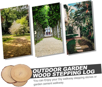 CANIGHT Garden Decorative Wood Paver for Outdoor Pathways and Landscaping and Portable Wooden Garden Decor