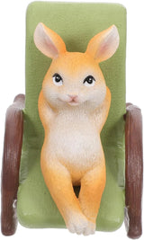 Milisten Statue Sculpture Lifelike Resin Figurine Rocking Chair for Indoor and Outdoor Decoration for and Office Shelves