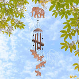 OLYCRAFT Elephant Wind Chimes Animal Theme Iron Bells Memorial Chimes Decorative Metal Bell Creative Hanging Pendants Flower Wind Catcher Dream Catcher for Home Patio Garden Yard Wedding Decor