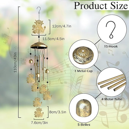 Wind Chimes for Outside Decor Gifts - 42" Metal Highland Cow Decor Windchimes Indoor Outdoor Garden Patio Yard Home Decoration,Gifts for Men Women,Mom Grandma Wife Friends Birthday
