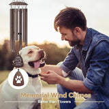 32" Memorial Sympathy Wind Chimes for Loss of Dog,Sympathy Memorial in Memory of Dog Gifts,Loss of Pet Sympathy Gift
