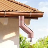 Tfro & Cile Rain Chain Gutter Adapter Rose Gold Installation Suit for Gutter Downspout Outlet