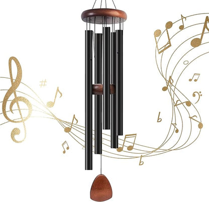 42 Inch Wind Chimes for Outside Deep Tone, Large Wind Chimes with 5 Aluminum Tubes, Courtyard Decoration, Windchimes Outdoor Create an Enjoyable Atmosphere & Give Mom a Gift
