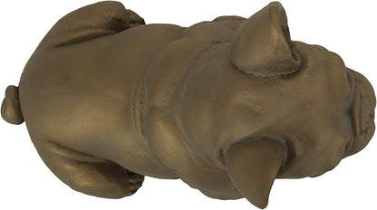 Christopher Knight Home Susan Outdoor French Bulldog Garden Statue, Rustic Gold
