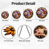 Colorful Poppies Acrylic Suncatcher Stained Glass Effect Window Car Hanging Christmas Ornament Indoor Outdoor Decor Garden Sun Catcher Panel for Floral Lover for Women Mom Grandma