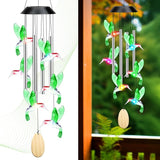 Wenqik 3 Pcs Christmas Hummingbird Gifts Set for Women Include Hummingbird Solar Wind Chimes Socks Makeup Bag Gift for Humming Bird Lover Mother Mom Grandma Wife Sister Her Birthday Xmas Gifts