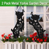 Dog Stakes for Outside, Lawn Ornaments Yorkie Metal Garden Decor for Outdoor,Yard,Lawn,Garden Decor Stakes
