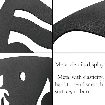 CREATCABIN Bee Happy Metal Wall Art Decor Wall Sculpture Hanging Decoration Sign Iron Outline Wall Art Black Rustic Decor Ornament Wall for Garden Indoor Outside Living Room Home Office 12 x 8.7Inch