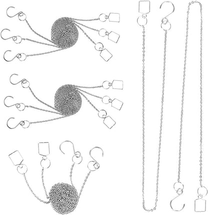 MerryNine 10pcs Sun Shine Catcher Chains for Pendant Prisms, 18.11 inch Prismatic Ball Suspension Chain with Hook for Crystal Prism Decoration DIY Crystal Decoration (10PCS)