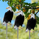 Owl to Keep Birds Away, 3 Pack Bird Scare Hawk Fake Owl, Reflective Hanging Bird Decoration, Bird Control Device to Keep Birds Pigeon Woodpecker Away from Patio Garden