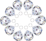 H&D 10pcs 30mm Clear Crystal Ball Feng Shui Lamp Prism Rainbow Suncatcher Wedding Decor Ceiling Lamp Lighting Hanging Drop Pendants