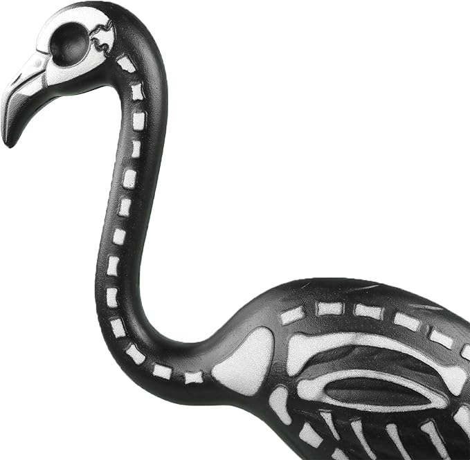 Skeleteen Zombie Skeleton Flamingo Yard Ornaments with Stakes, Pack of 2