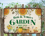 Personalized Metal Signs with Name Made in USA Custom Vintage Garden Sign Waterproof Vintage Decorative Metal Print for Wall Decor Customized Home Garden Ideas Gifts Artwork Prints for Yard Ourdoor
