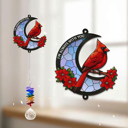 2 Layered Ornament Suncatcher - I am Always with You - Sympathy Gift for Loss of Loved One - Grief Gifts - Heaven Fathers Mothers Day Funeral Keepsake - Daily Remembrance - Home Garden Decor