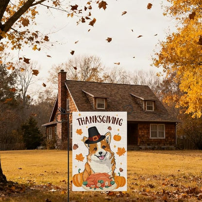 Seasonal Garden Flags Sets - Corgi Decortions Dog Flags Double Sided Flags Set of 11 Holiday Farmhouse Indoor Outdoor Yard Lawn Christmas Gifts Decor 12.5x18 Inch
