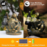 Turtle Solar Powered Outdoor Garden Statue, Resin Statue with Solar Light Lantern, Decorative Lawn, Yard Outdoor Turtle Decoration. Unique Home Decoration, Gifts for Women,Mom on Mother's Day