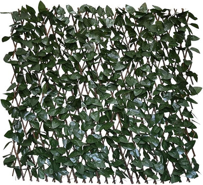 GLANT Expandable Fence Privacy Screen for Balcony Patio Outdoor,Decorative Faux Ivy Fencing Panel,Artificial Hedges (Single Sided Leaves) (1, Dark Green)