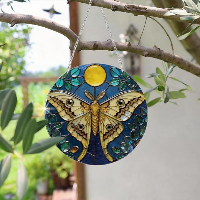 Butterfly Plant Acrylic Suncatcher, Indoor Window Wall Art, Decorative Acrylic Sun Catcher, Housewarming Gift, Butterfly Lover Gift for Birthday Christmas Thanksgiving