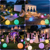 12-in Solar Garden Globe Light Outdoor, Solar Glowing Ball Light w/Remote, 16 RGB Color Changing Waterproof Large Outdoor Orb Lamp, Landscape Lighting Mood Lamp w/Ground Stake for Patio Yard Lawn Path