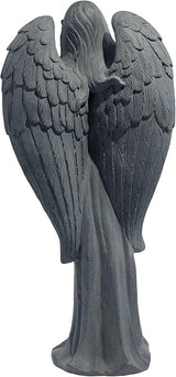 John Timberland Standing Angel Statue Sculpture Catholic Religious English Decor Indoor Outdoor Garden Front Porch Patio Yard Outside Home Balcony House Exterior Faux Greystone Ceramic 25" Tall