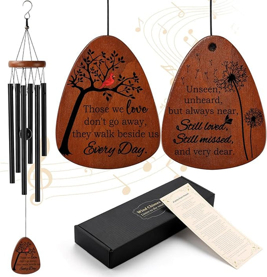 PRSTENLY Memorial Wind Chimes, 26 Inch Memorial Gifts for Loss of Loved One, Sympathy Gift Baskets for Loss of Mom Dad Son Daughter Husband Wife, Bereavement Remembrance Gift in Memory of Loved One