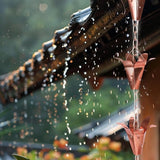 Topadorn Rain Chain Pure Copper Lily Rain Chains Decorative Rain Chain Bell Decor, 8-1/2 Length
