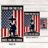 FLAGWIX American Army Veteran Flag - USA Premium Polyester The Cross Veteran Garden Flag (11.5" x 17.5") - 4th of July Memorial Day Veterans Day Decorations for Home, Decorative Indoor Outdoor Flag