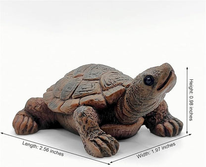 Realistic Tortoise Resin Figurine, Decorative Ornament for Garden, Pond, Patio, Courtyard, Planter and Mini Landscape, Suitable for Indoor and Outdoor Display
