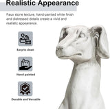 Glitzhome Sitting Dog Garden Statue, Outdoor Statue Garden Lawn Greyhound Sculpture Decorative Animal Guardian Sentinel for Driveway Porch Patio 32 Inch