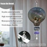 4Pack 10inch Sublimation Wind Spinner Blanks 3D Aluminum Metal Wind Sculpture Kinetic Spinners for Yard and Garden Indoor Art Ornaments Hanging Decoration (Hot Air Balloon)