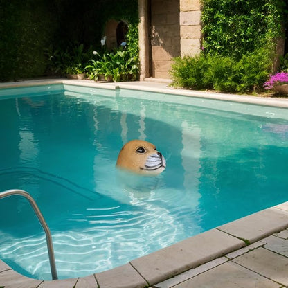 Seal Head Pool Float Decor Animals Floating Pond Decorations Accessories for Outdoor Ponds Backyard Patio Outside Gifts