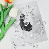 10pcs Crystal Sun Catcher, 38mm Hanging Clear Teardrops Crystals Chandelier Parts Prisms Pendants with Hook for Windows Lamps and Lanterns Party Birthday Decorations Home Decor (Clear Teardrop)