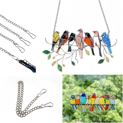 10pcs 20inch Stainless Steel Hanging Chains for Stained Glass Panels,Silver 304 Stainless Steel Hanging Chain Window Art Decor,For Stained Glass,Suncatchers,Window, Garden, Patio Outdoor Decor