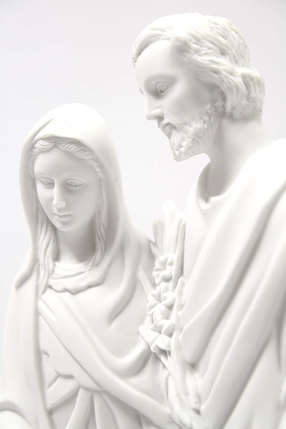 Vittoria Collection 20 Inch Holy Family Joseph Mary Baby Jesus Italian Statue Sculpture Figurine Made in Italy Indoor Outdoor Garden