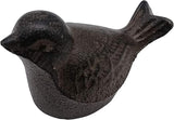 Comfy Hour 3.5" Heavy Duty Cast Iron Bird Figurine, Decorative Vintage Brown Sparrow Statue for Farmhouse Home Decor, Shelf, Mantel & Tiered Tray, Bird Lovers Gift, 1 pc