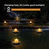 uuffoo Small Solar Floating Pool Lights 5-Pack, 2 Inch Solar-Powered Floating Candle Tealights for Pools, Pond, Garden & Patio, Auto On/Off, Flickering Ambiance for Outdoor Decor