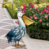 Kircust Pelican Statues, Garden Outdoor Decor Yard Art, Coastal Ocean Metal Bird Sculpture Ornament for Backyard Porch Patio Pond Decorations