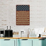 American Flag Star Spangled Banner Metal Signs Are For Home Patios, Terraces, Bars, Wall Decorations And Are 12x8 Inch In Size