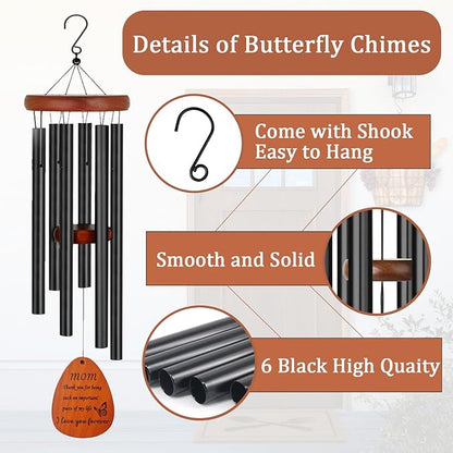 Christmas Mom Gifts Wind Chimes for Outside 26" Windchimes Outdoors Mother Birthday Gifts from Daughter Son