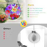 Sunflower Stained Glass Window Hanging - Wildflowers Suncatcher for Indoor Window, Floral Stained Glass Decor for Garden, Home, Outdoor, Sun Catchers Birthday Gift for Women,Lovers and Mom 12 Inch