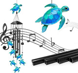 Sea Turtle Wind Chimes for Outside, Turtle Gifts for Women/Men/Mother/Father, Metal Windchimes for Birthday/Christmas/Thanksgiving, Turtle Decor for Patio, Garden,Yard, Home
