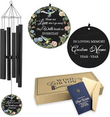 Personalized 30" Memorial Wind Chimes for Outside, Bereavement Gift in Remembrance of a Loved One, Sympathy Gift for Loss of Mother Father Husband, Garden Patio Decor