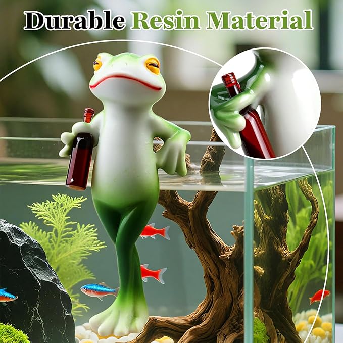 Garden Frog Statues – Funny Outdoor Figurines for Yard, Patio, Lawn, Indoor Decor – Cute Animal Ornaments & Plant Hangers – Birthday for Women (3 Pack)