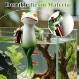Garden Frog Statues – Funny Outdoor Figurines for Yard, Patio, Lawn, Indoor Decor – Cute Animal Ornaments & Plant Hangers – Birthday for Women (3 Pack)