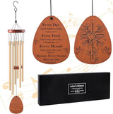 Christian Gifts for Women Men - Inspirational Bible Verse Wind Chimes for Outside, Religious Faith Based Gifts for Mother Sisters Friends Birthday Christmas Easter Baptism Communions