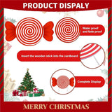 10-Piece Christmas Candy Yard Signs with Stakes Decorations – 10 Assorted Designs 14 Inches Large Peppermint and Lollipop Signs for Outdoor Garden and Lawn Holiday Party Favor