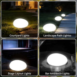 Solar Powered Outdoor Lights - Waterproof Garden Path Lighting, Pebble Shape Landscape Lights for Yard, Lawn, Patio, Walkway, White Light(1 pc)