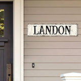 Madcolitote Rustic Landon Wood Signs Landon Street Signs Customized Retro Wood Plaque Farmhouse Wall Art Farmhouse Wall Decor for Home Bars Clubs Cafes Man Cave Party 6x24in
