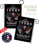 Welcome to Trump Country Flag Yard Sign Wall Hanging Decor Home Poster Rally Shooting MAGA Vance 2024 Political Poster Lawn Garden Outdoor Patriotic Patio Decoration Republican Gift Made in USA